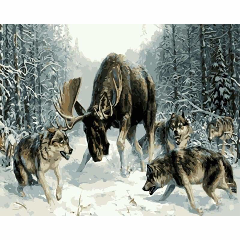 Wolf Diy Paint By Numbers Kits WM-365 - NEEDLEWORK KITS